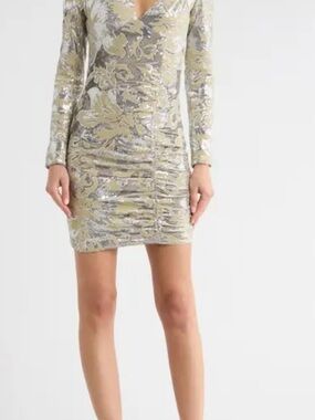 Maje Raneli Mini Dress Velvet / Sequin Embroidery Womens Size 40